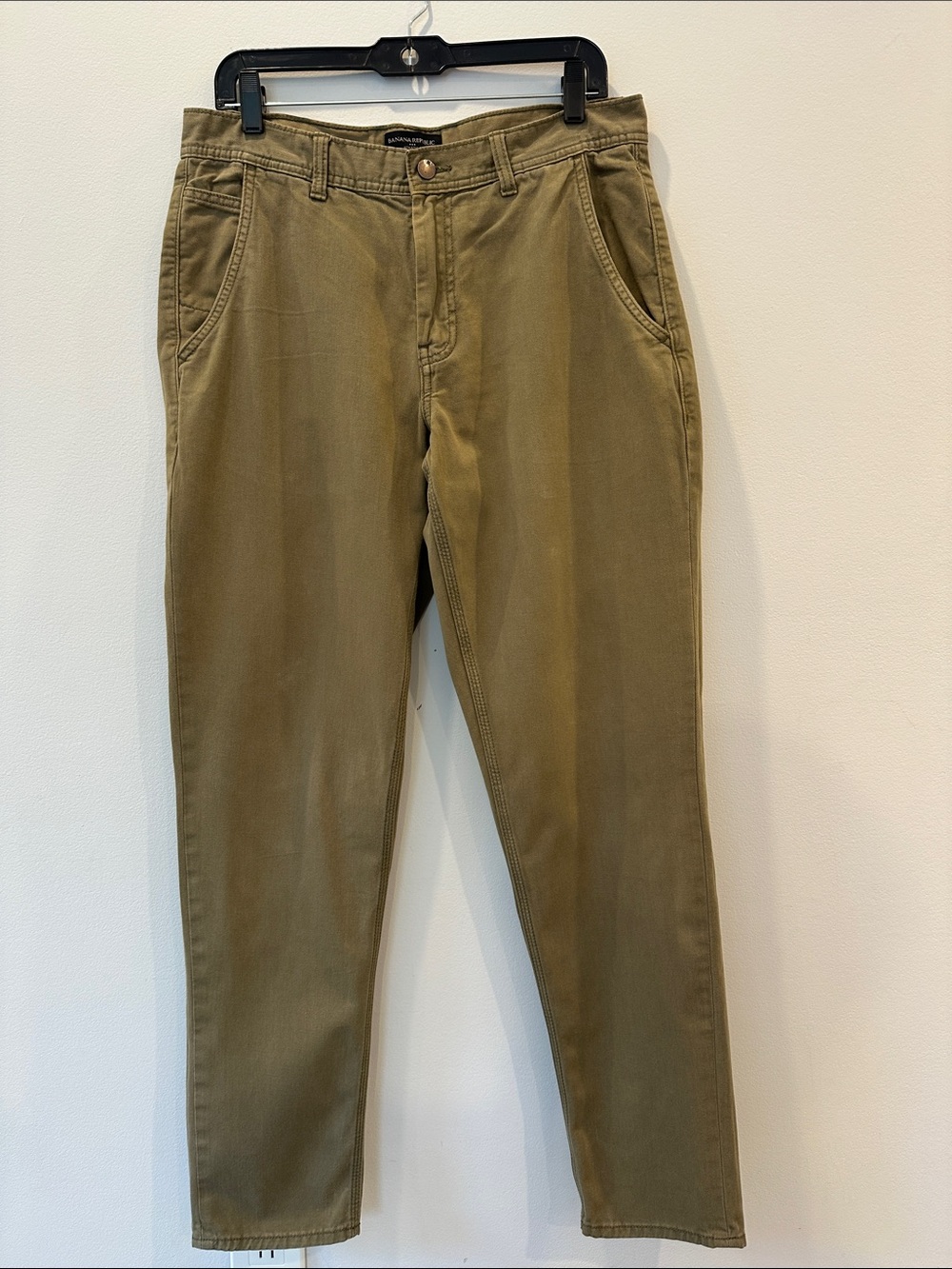 Men's Olive Green Casual Chino Pants